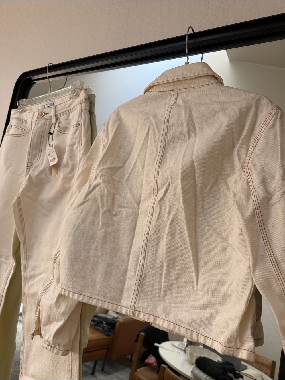 Zara Denim Jacket Pants set! Size XS! BNWT! - Picture 4 of 5